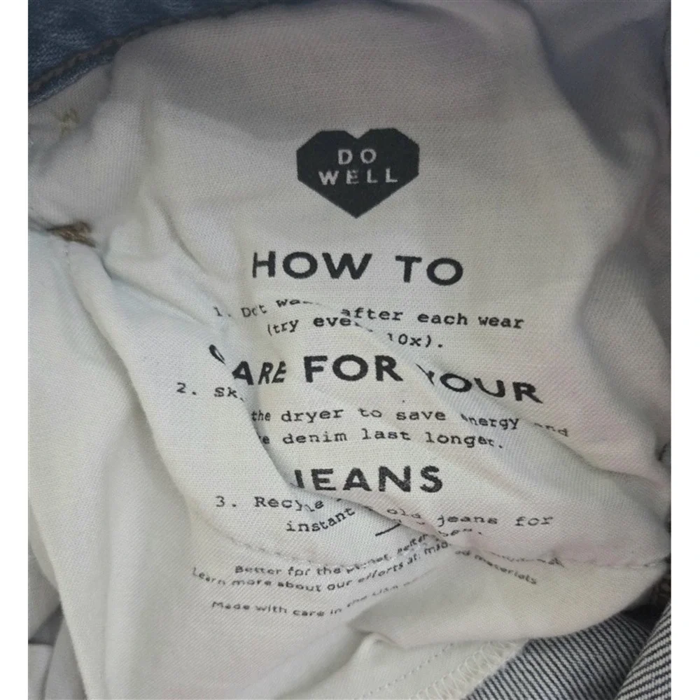 NWOTD Madewell 24P Perfect Vintage Straight Exposed Button Blue Jeans 130114 - Picture 2 of 6